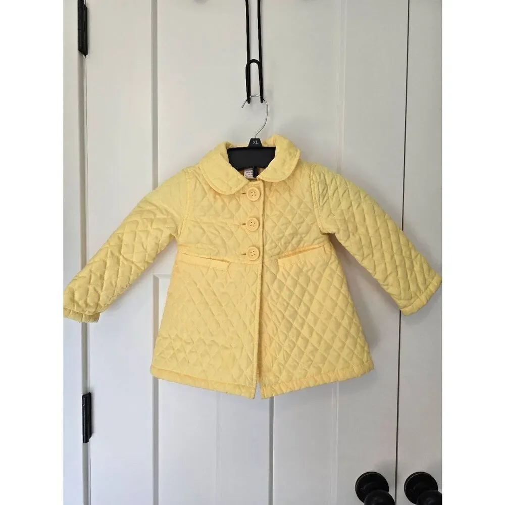 Gymboree Puffer Coat Bright Yellow Sz 3
